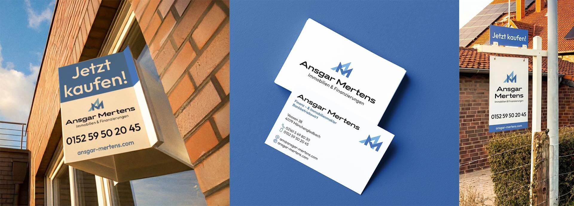 Ansgar Mertens Faltschild, Visitenkarte und Maklergalgen